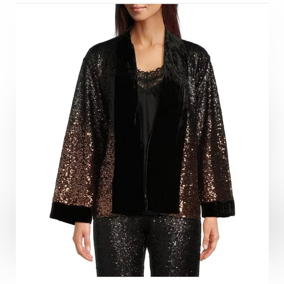 NWT JOHNNY WAS SEQUIN DORIAN KIMONO - Picture 8 of 14